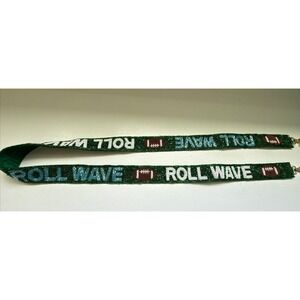 TULANE UNIVERSITY Licensed Beaded Game Day Purse Strap Roll wave, Discontinued